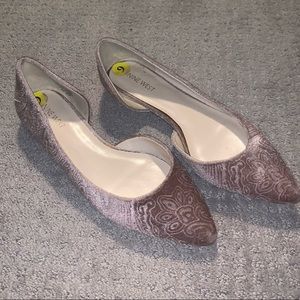 Nine West Velvet Pink Pointed Flats